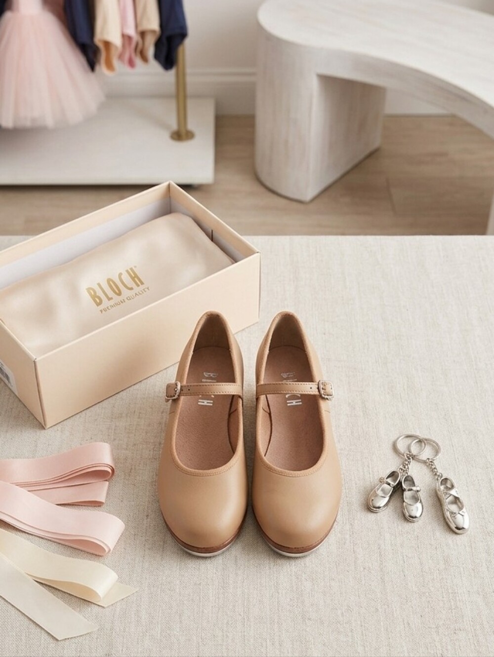 Girls Leather Bloch Tap Shoes